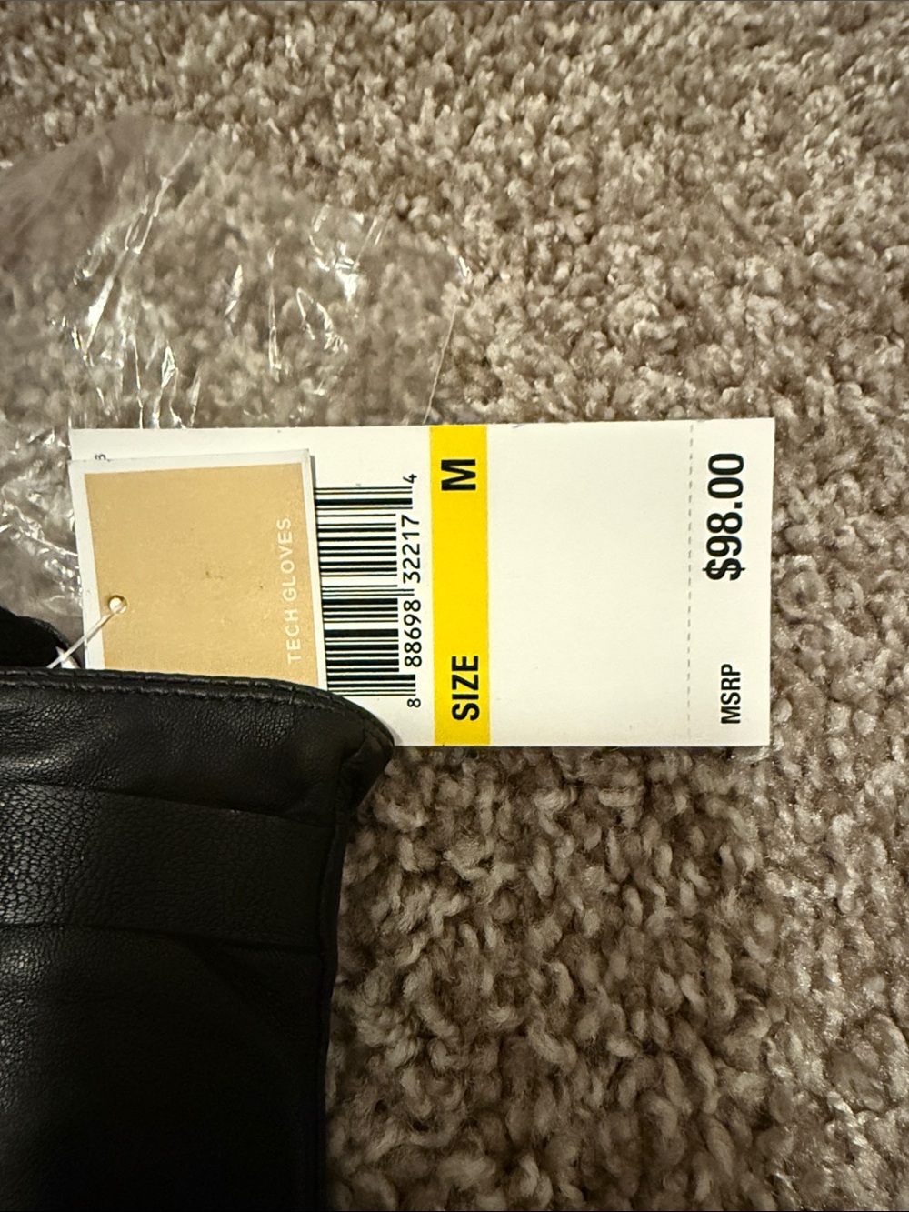 NWTMichael Kors Black Leather Women’s  Tech Gloves - Picture 2 of 3